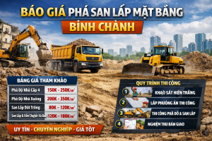 Đơn vị chuyên thi công san lấp mặt bằng Bình Chánh uy tín