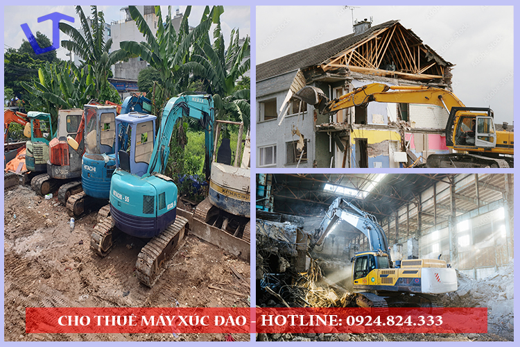 Dịch vụ cho thuê máy xúc Hóc Môn uy tín và chất lượng