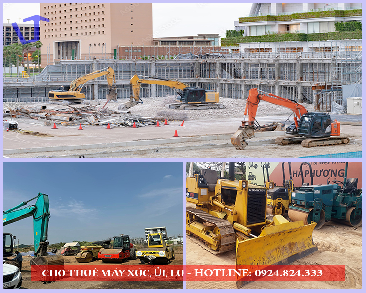 Đa dạng các dòng máy xúc, ủi, lu đời cao cho thuê Đa dạng các dòng máy xúc, ủi, lu đời cao cho thuê