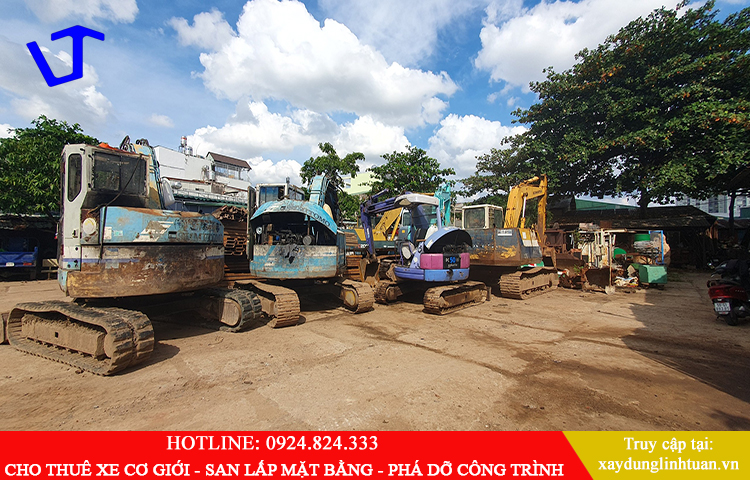 Cho thuê máy xúc theo ca với chi phí tốt nhất